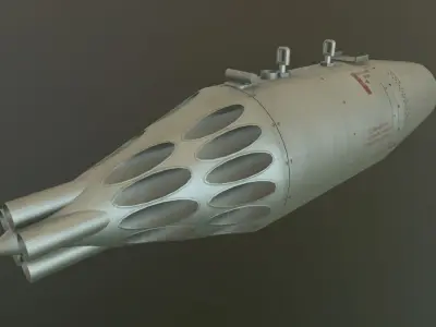 Rocket Launcher UB-32A Low-poly 3D model