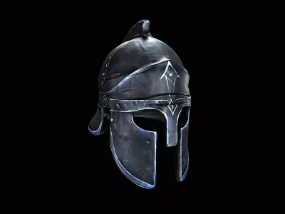 black gladiator helmet 3D model