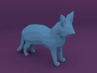 Low Poly Unique Cat 3D Model Low-poly 3D model