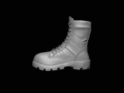  military boots 3D model