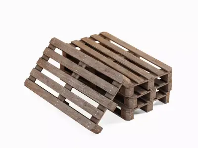 Wooden Pallet 02 3D model