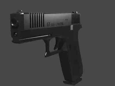 Glock 17 gen 5 low poly Low-poly 3D model