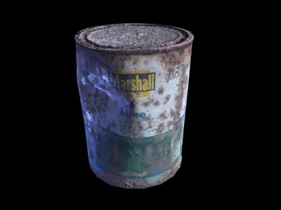 Old Paint Can Lowpoly model Low-poly 3D model