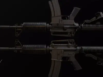 M4A1 Assault Rifle Low-poly 3D model purchase