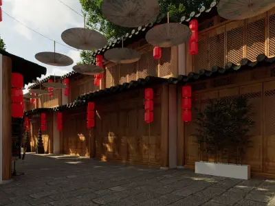 Chinese Old Town 3D model