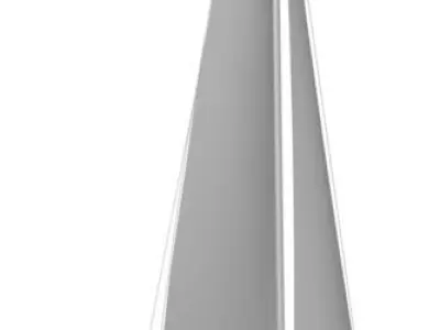 Sailboat with a high sail 3D model