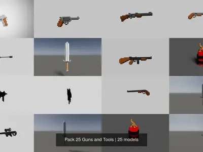 Pack 25 Guns and Tools