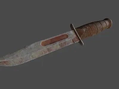 knife 2 Low-poly 3D model purchase