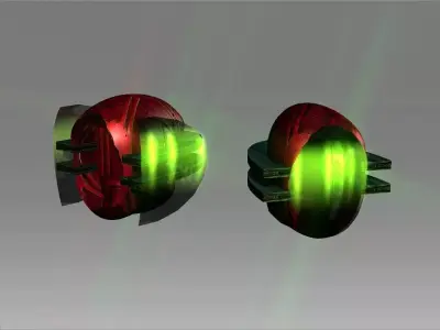 Open Mask Tech Helmet Low-poly 3D model