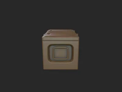 Military Box Low-poly 3D model 7