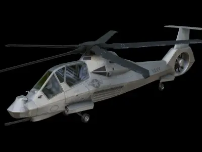 Sikorsky RAH-66 Comanche US navy helicopter Low-poly 3D model
