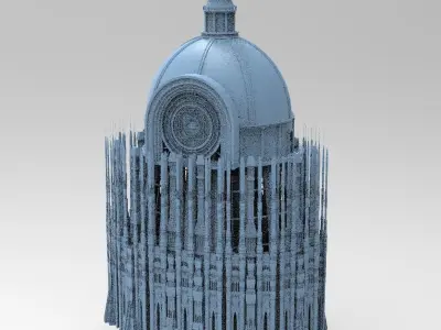 Ancient City Hyboria Tower Dome 3 3D model