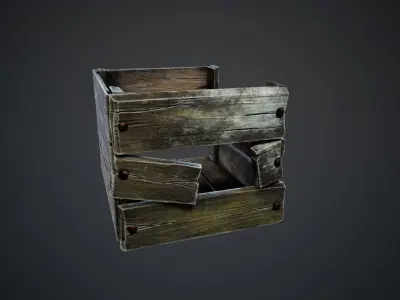 Old box Low-poly 3D model
