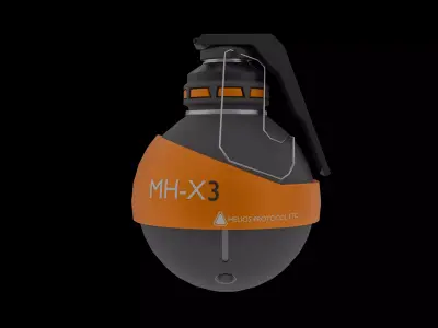 Sci-Fi Grenade Pack - 8 PBR Game Ready Asset Pack Low-poly 3D model