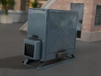 Air Conditioner Unit and Refrigeration Machine Game Ready Low-poly 3D model buy