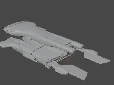 21 spaceship base meshes  3D model
