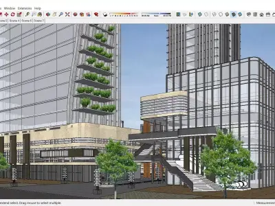 Sketchup Residential Complex B3 3D model