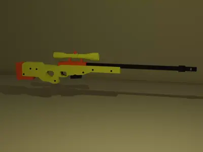 AWP gun Free low-poly 3D model