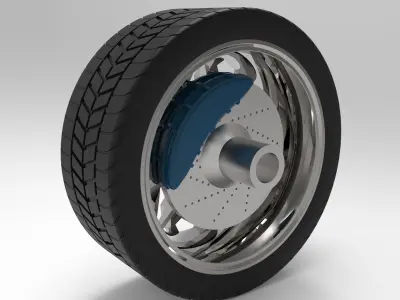 Car Wheel 3D model V1