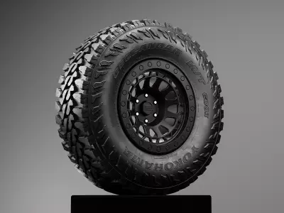 Yokohama Geolander MT G003 Offroad Tire 3D model