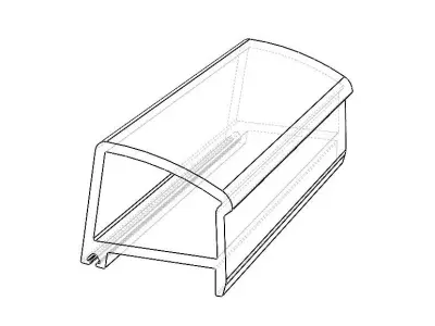 Aluminum Extruded Cross  Bar MOD AL-049ap Low-poly 3D model
