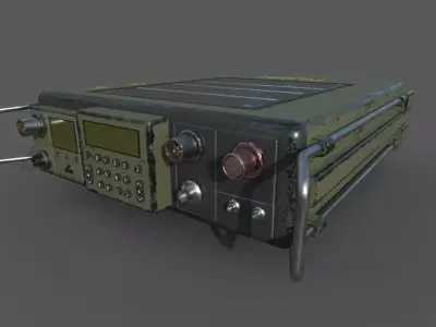 Military Radio Low-poly 3D model