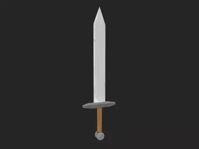 Sword Hand Painted Game Asset Free low-poly 3D model