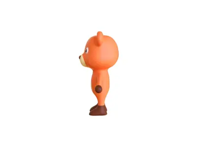 High-Quality 3D Cute Bear for Games Low-poly 3D model