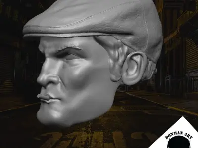 The Saboteur Head for 6 inch action figures 3D print model