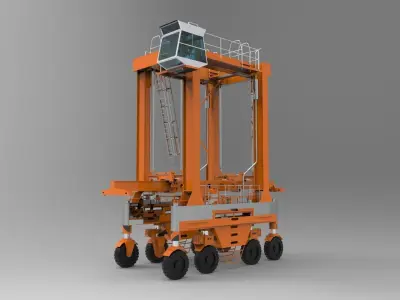 Harbour Container Crane 3D model