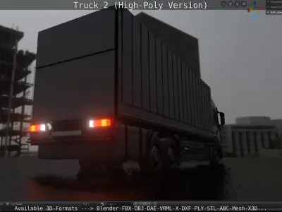 Truck 2 High-Poly Version 3D model
