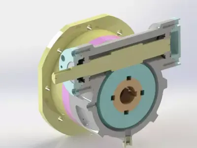 Worm Gear Box Free 3D model