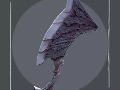 Ancient Cleaver - LowPoly model - Game Ready Low-poly 3D model