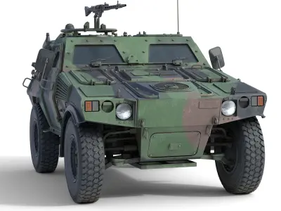 5 Military Vehicles Collection v14 Low-poly 3D model