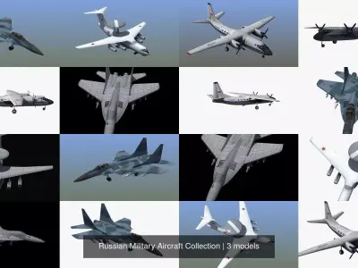 Russian Military Aircraft Collection 3D Model Pack