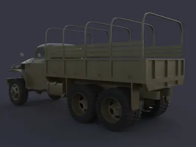 military truck 3D model from CGTrader - Textured