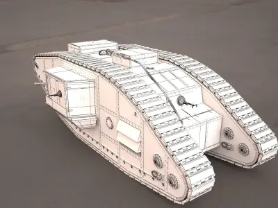 Mark V tank 3d model 3D model