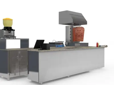 Doner Stand Cafe 3D model