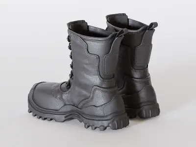Military boots - LowPoly 3D model