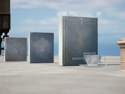 OldBook 03 Low-poly 3D model
