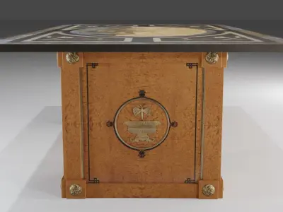 Antique desk Free low-poly 3D model