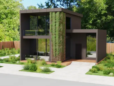 Architecture building 3D model get