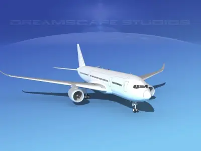 Airbus A350-800 Unmarked 2 3D model