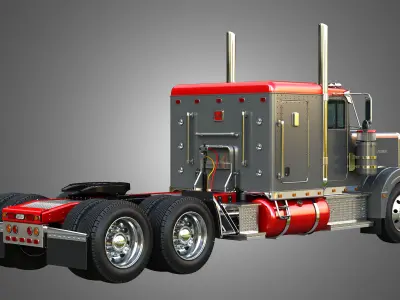57P Semi Trucks - Modified Version  2 in 1 3D Model Pack
