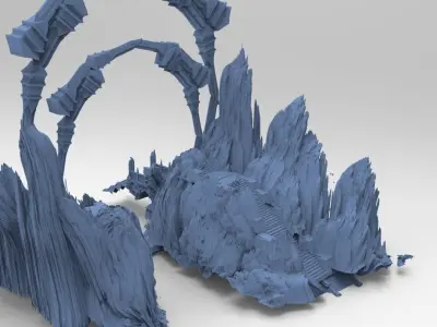 Medusa Cliff Pass way 3D model