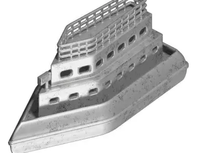 Ceramic Ship Toy 3D model