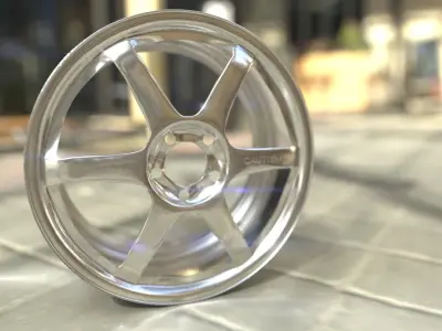 Volk car rims - multiple looks Low-poly 3D model