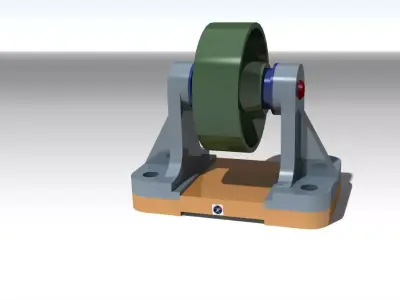 assembly machine with wheel Free 3D model