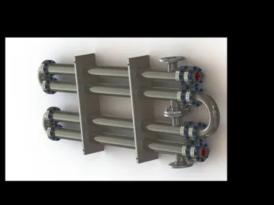   Double Pipe Heat Exchanger    HAIRPIN     Free 3D model