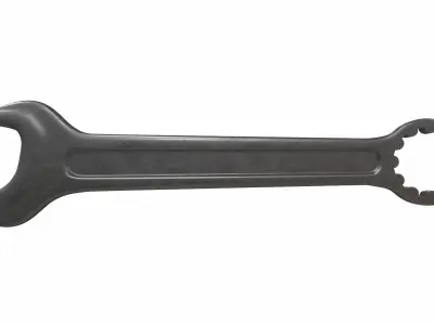 Combination spanner colect 3D model